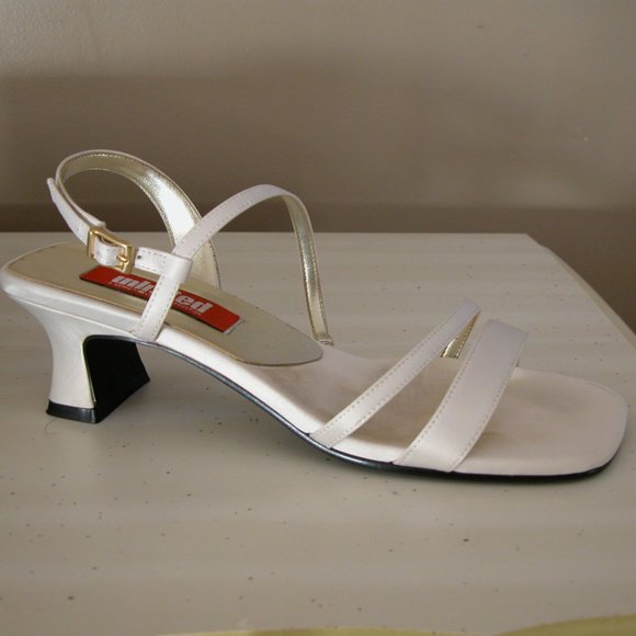 Bone Color Strappy Heels - Picture 1 of 10